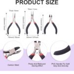 3 Types Cutting Plier Set for Jewellery Making – Side Cutter, Wire Cutter & End Cutter Pliers – Professional DIY Jewellery Tools Kit - Image 2