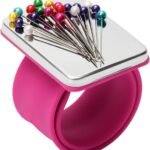 Magnetic sewing pincushion wristband random colour with silicone strap and strong magnet
