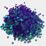 Round Shape Sewing Sequins 4mm Blue Violet Iridescent (10g)