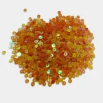 Round Shape Sewing Shiny or Rainbow Sequins Orange Iridescent Color 4MM (10grams)