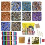 Silk Thread Bangle Making Kit | Complete DIY Jewelry Craft Kit with Kundan Stones, Chains & Glue