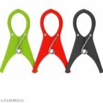 Professional Saree Pre-Pleating Clips (Pack of 3) – Large Size Heavy-Duty Pegs for Draping & Holding Pleats – Multicolour Fabric Clamps for Easy Saree Styling