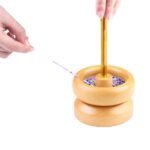 Bead Loader Wooden Beading Spinner with 2 Curved Needles | Seed Beads Spinner Tool - Image 3