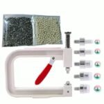 Pearl setting machine tools for fixing beads rivets on fabric and jewellery