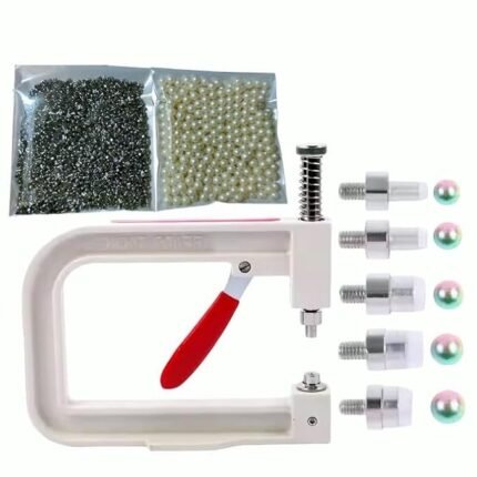 Pearl setting machine tools for fixing beads rivets on fabric and jewellery