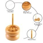 Bead Loader Wooden Beading Spinner with 2 Curved Needles | Seed Beads Spinner Tool - Image 2