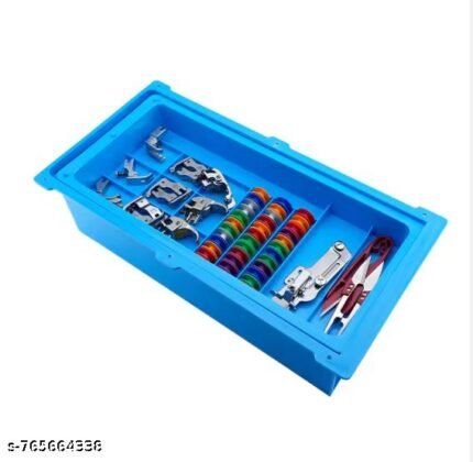 Double layer storage box for sewing tools presser feet and accessories organizer