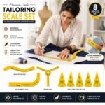 8 Pcs Tailoring Scale Set for Ladies Blouse & Dress Cutting - Image 2