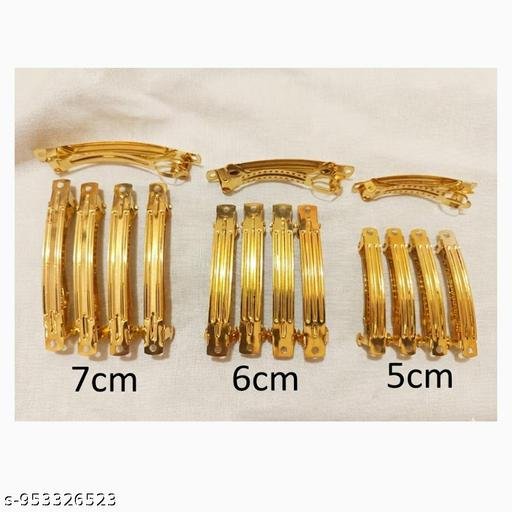 golden-centre-clips-12-pcs-1 Golden Center Clip Set 12 Pcs – 7, 6, 5 cm – Lavanya's Mart