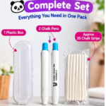 Panda Tailor Chalk Pen – Pack of 2 Pens + 20 Refills | Fabric Marking Pen for Tailoring, Sewing & Aari Work - Image 3