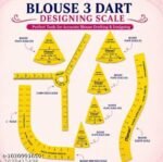 Manan Blouse Cutting Scale Set 8 Pcs – 3 Dart Pattern Rulers – view 2 – Lavanya's Mart