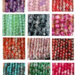 crackle glass beads 8mm for jewellery making – Lavanya's Mart