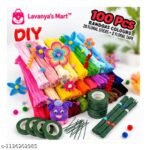 Pipe Cleaners 100 Pcs – 10 Colours Chenille Craft Sticks – Lavanya's Mart